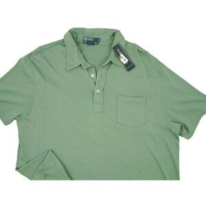 NEW $125 Polo Ralph Lauren Short Sleeve Shirt! Green Lightweight Pocket SLIM FIT